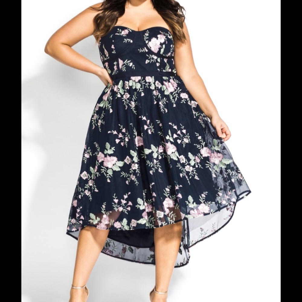 City Chic Strapless Dress